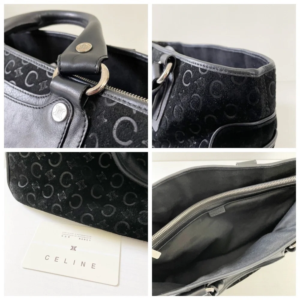 Celine black monogram suede and leather classic Boogie bag tote - Picture 5 of 10
